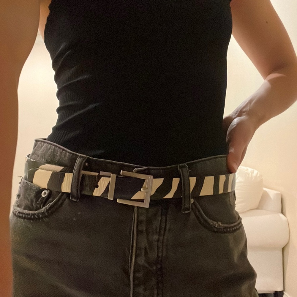 Calvin Klein Zebra Print Belt